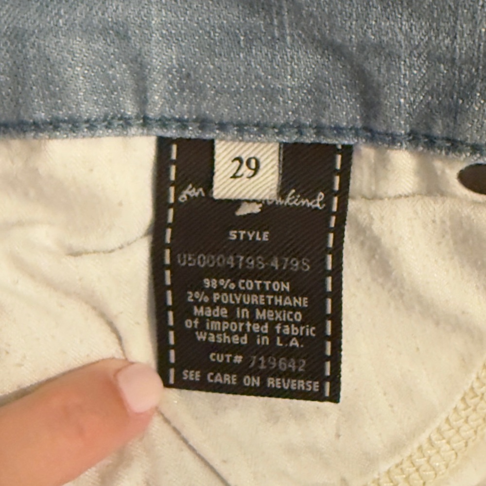 7 For All Mankind Light Blue Denim Cutoff Shorts - Picture 3 of 3